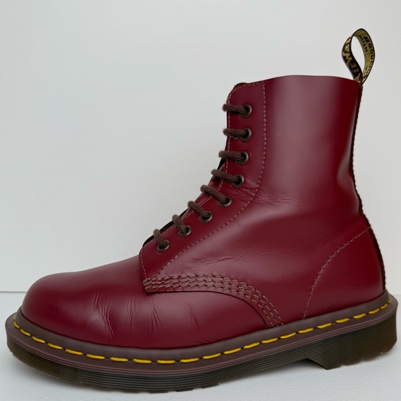 Dr. Martens Oxblood Red MIE Quilon Leather 1460 England Lace Up Boots UK 5 - Picture 3 of 16